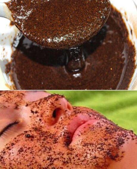 Qəhvə şüaları ilə maska